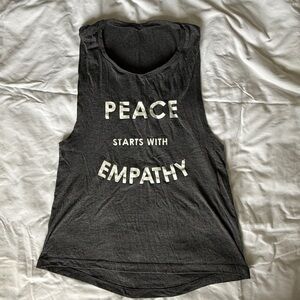 Women's Graphic Muscle Tank - Peace Starts With Empathy
